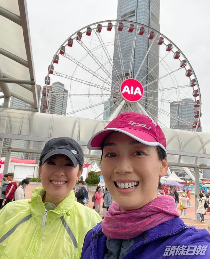 之前已在摩天輪一帶跑步。